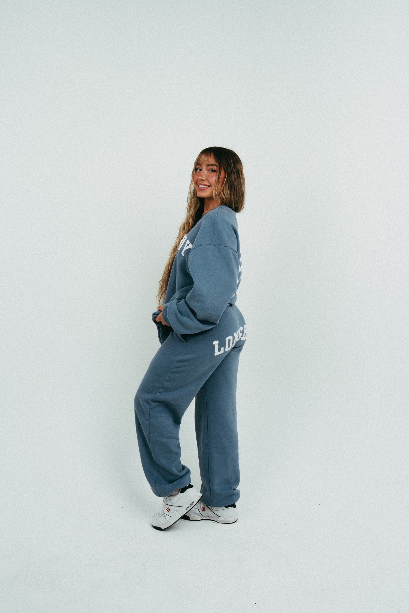 DOG LOVER OVERSIZED CREWNECK- BLUE