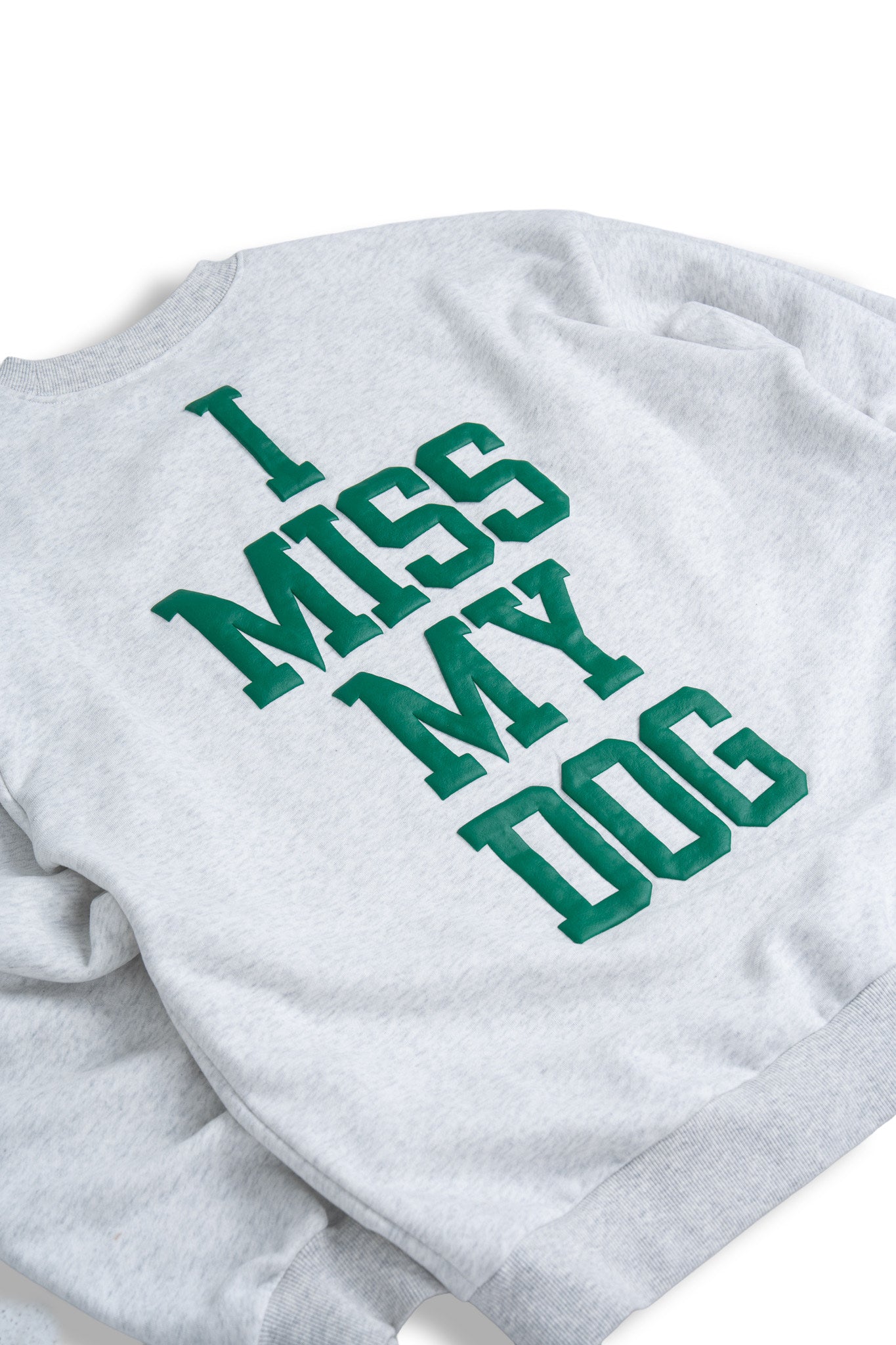 DOG LOVER OVERSIZED CREWNECK- GREY
