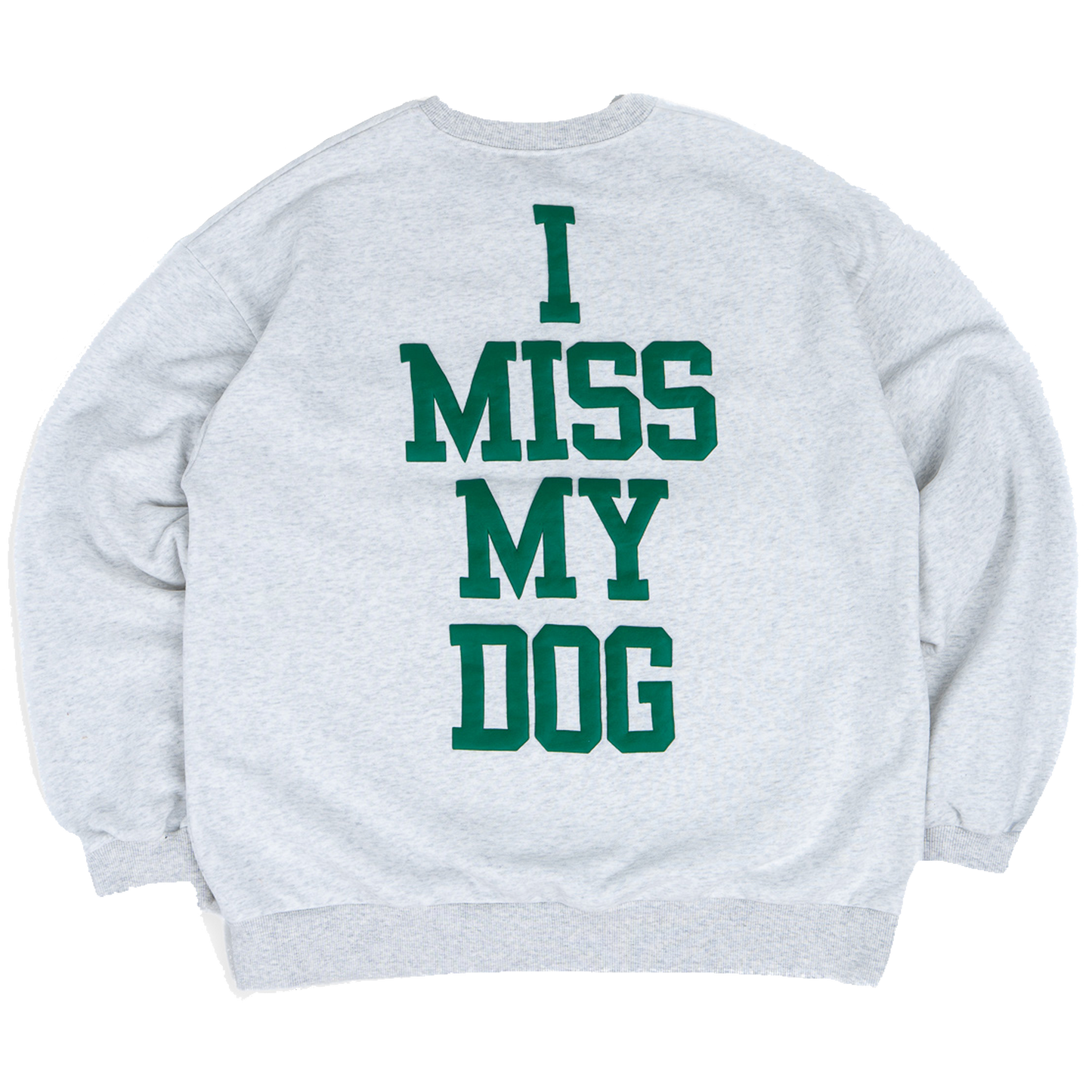 DOG LOVER OVERSIZED CREWNECK- GREY