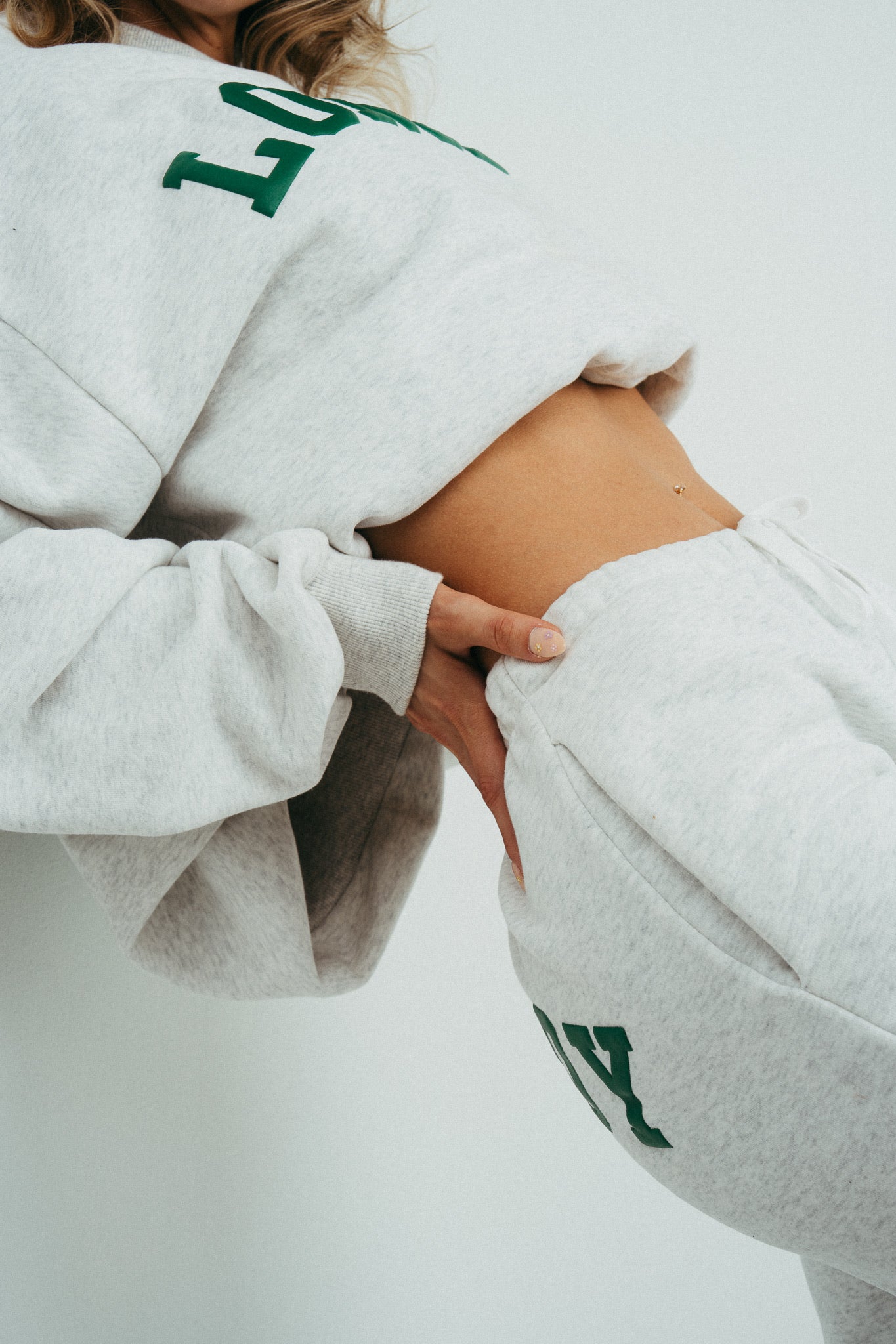 DOG LOVER OVERSIZED CREWNECK- GREY